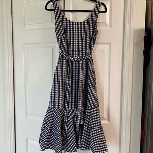 J. Crew Gingham Midi Dress